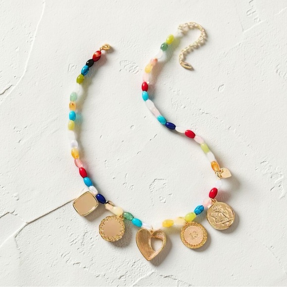 Anthropologie Jewelry - Anthropologie Beaded Multi Charm Necklace | NWT
